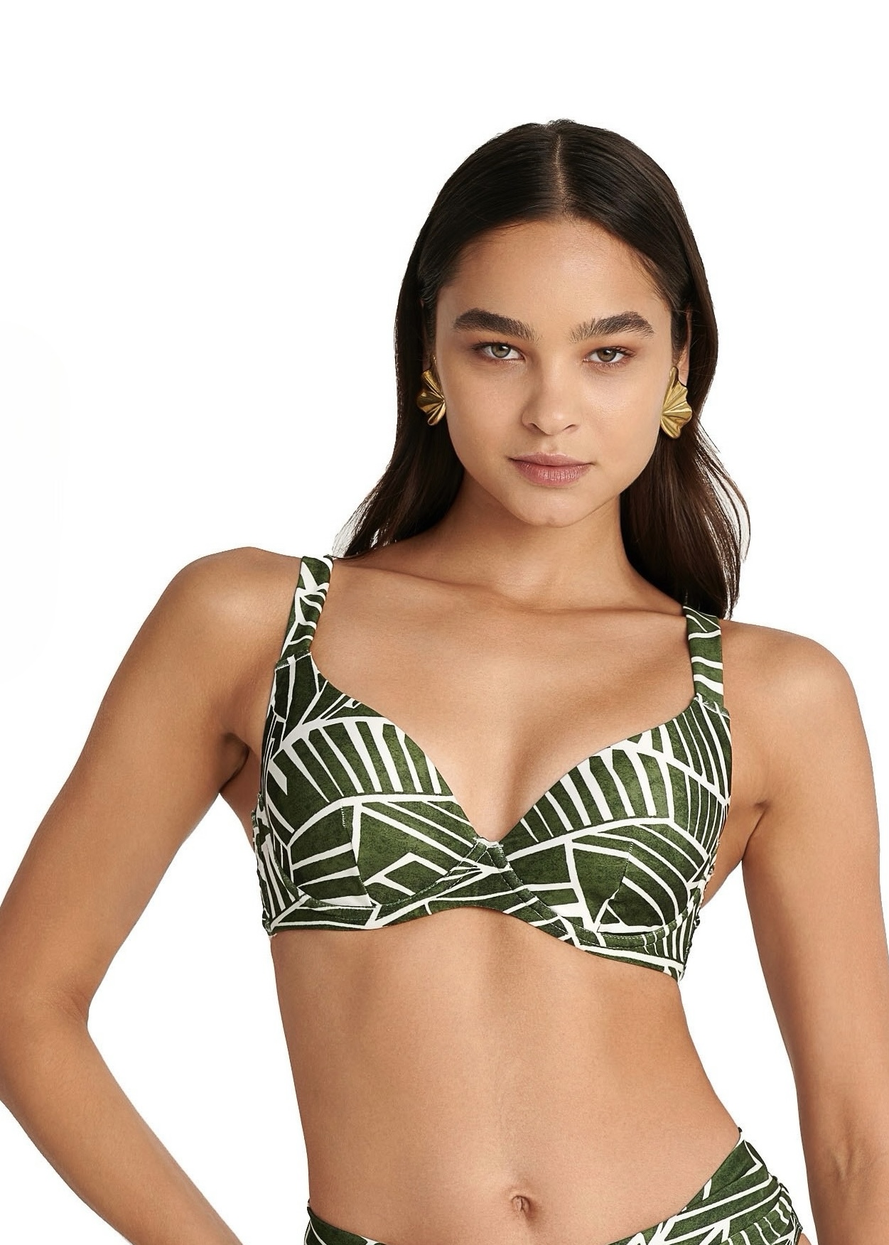Bikini set cup B 253640-3 Λεύκο-Βεραμάν